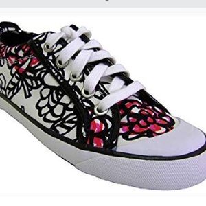 COACH Flower Graffiti Cloth Sneakers